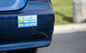Bumper Stickers Solar on Car