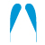 Teardrop flag banner icon