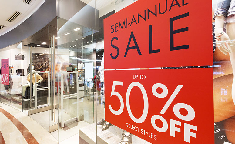 Semi Annual Sale Opaque Window Decal SQS